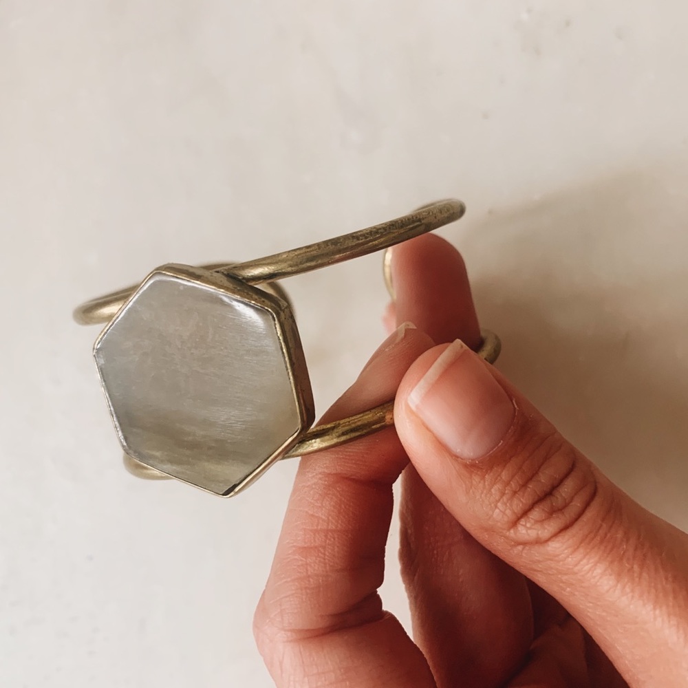 Bronze stone bangle